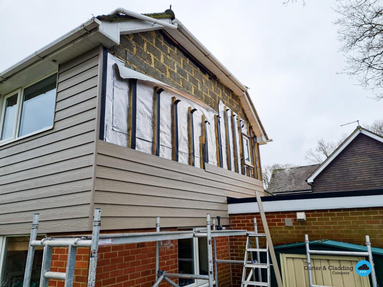 External Wall Insulation behind Cladding
