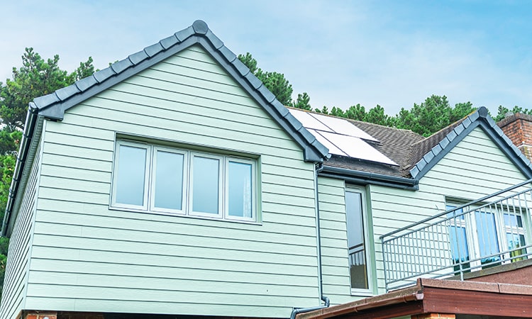 Green Cladding on a House