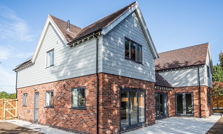 mid-section and gable cladding