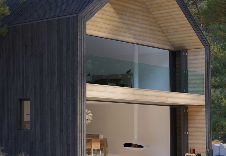 Millboard cladding on modern property