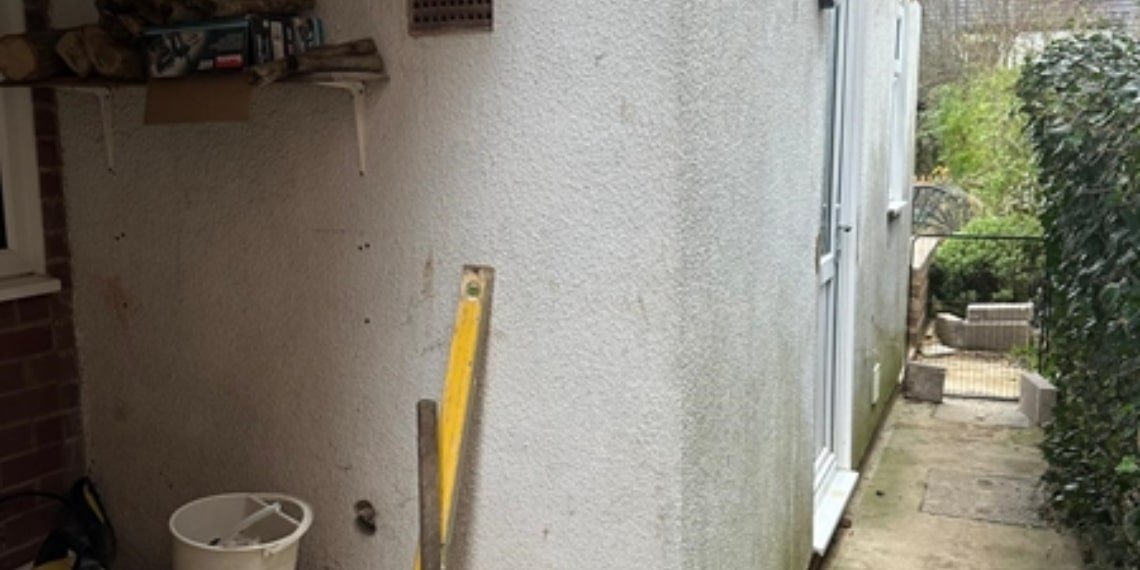 Cedral Cladding on a Wall Before